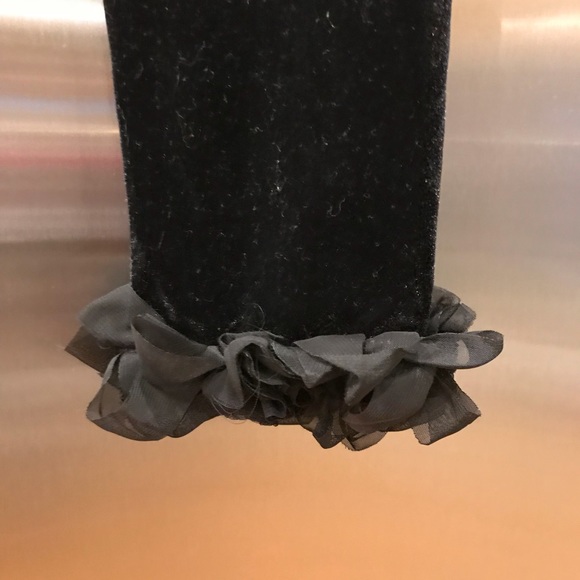 Girls Love You Lots Black Velvet Pants - Picture 2 of 5